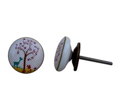 Tree Flat Ceramic Knob